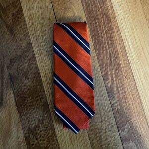 Lauren Ralph Lauren Orange and Navy Striped Tie